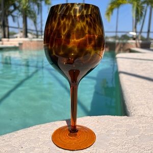 Tortoise Shell Inspired Wine Glass